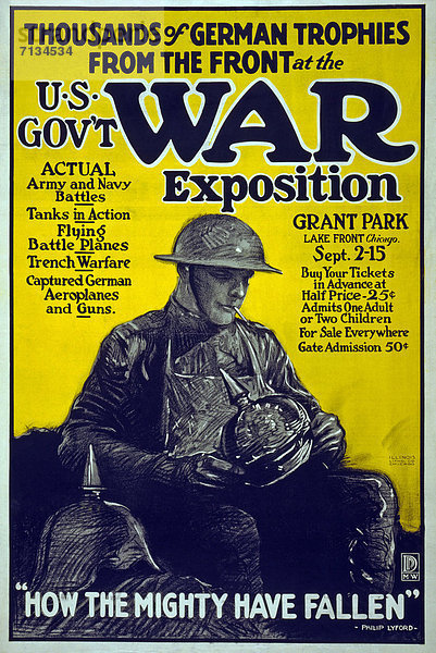 Vereinigte Staaten von Amerika  USA  Helm  Werbung  Soldat  Poster  amerikanisch  Pokal  deutsch
