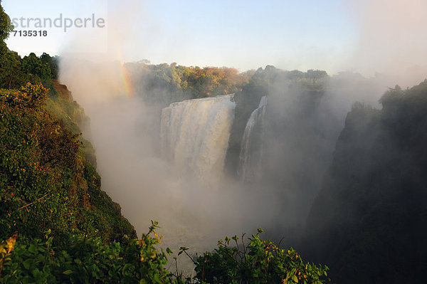 Südliches Afrika  Südafrika  Wasser  Fluss  Wasserfall  Schlucht  Victoriafälle  Afrika  Zimbabwe