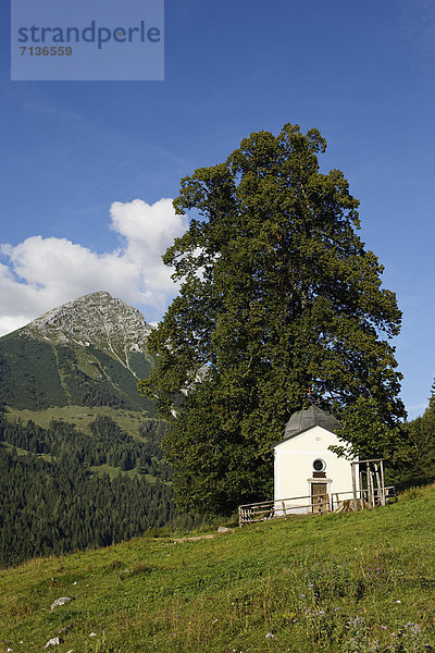 Ochsenwaldkapelle auf Ochsenwaldalm und Großer Pyhrgas  Spital am Pyhrn  Region Pyhrn-Priel  auch Pyhrn-Eisenwurzen  Traunviertel  Oberösterreich  Österreich  Europa