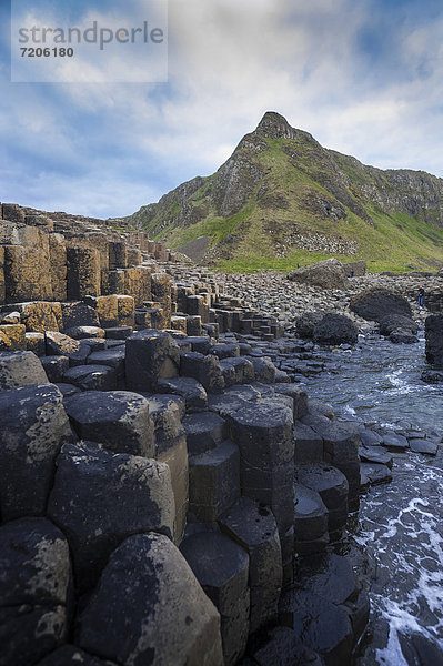 Basaltfelsen  Giant Causeway  Coleraine  Nordirland  Großbritannien  Europa