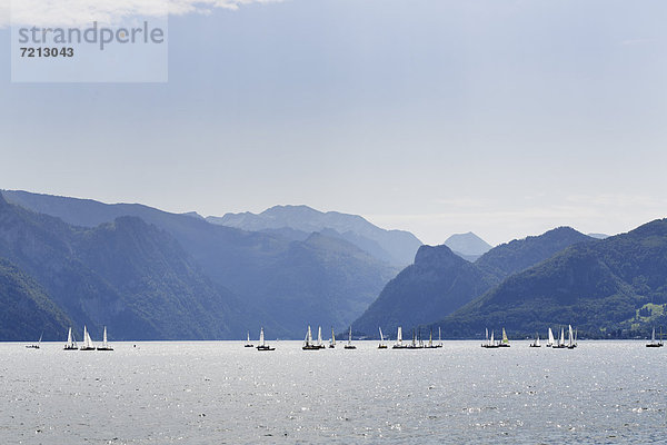 Traunsee  gesehen von Gmunden  Salzkammergut  Traunviertel  Oberösterreich  Österreich  Europa