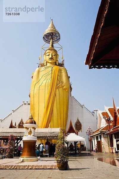 Bangkok  Hauptstadt  Statue  groß  großes  großer  große  großen  Gold  Südostasien  Asien  Buddha  Meter  Thailand