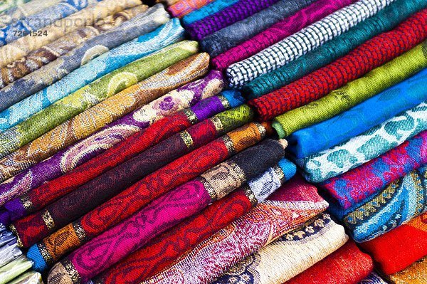 Tradition Nacht Schal Südostasien Asien Markt Seide Thailand