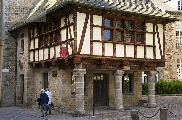 Frankreich Europa Wohnhaus Herrenhaus flirten Altstadt Bretagne Jahrhundert Dinan