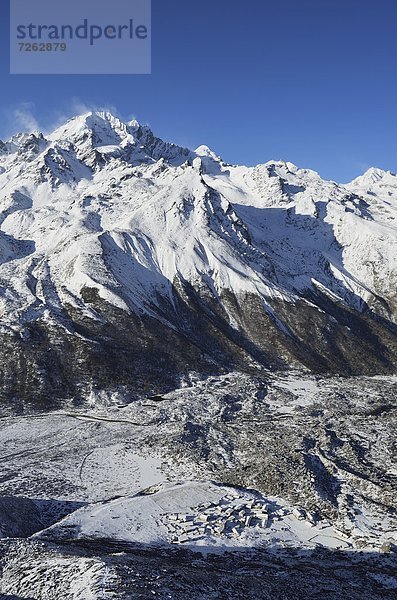 Tal  Dorf  Himalaya  Asien  Nepal