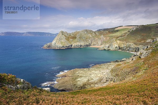 nahe  Europa  sehen  Großbritannien  Weg  zeigen  Gewölbe  Devon  England  Wanderweg