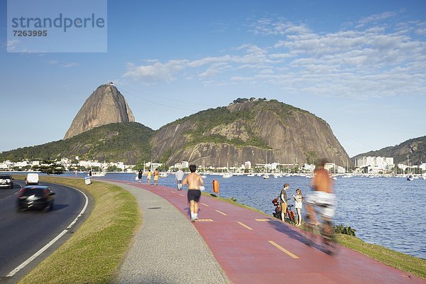 Berg  Mensch  Menschen  üben  Weg  Brotlaib  Hintergrund  Zucker  Bucht  Brasilien  Rio de Janeiro  Südamerika