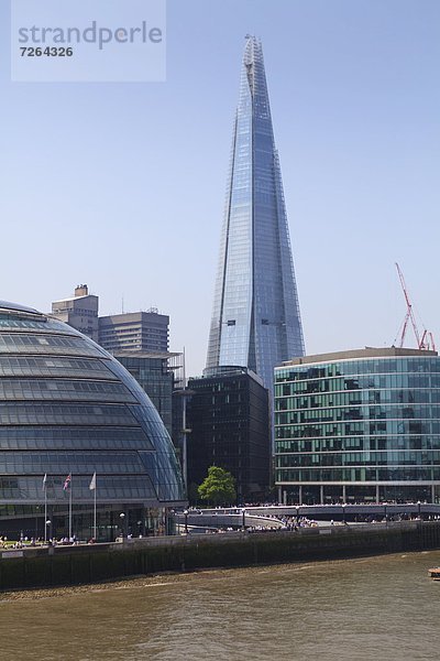 Europa  Großbritannien  Gebäude  London  Hauptstadt  Brücke  Glasscherbe  England