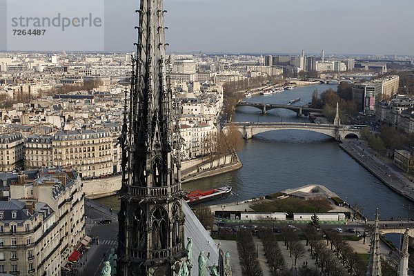 Dach  Paris  Hauptstadt  Frankreich  Europa  Kathedrale  Ansicht