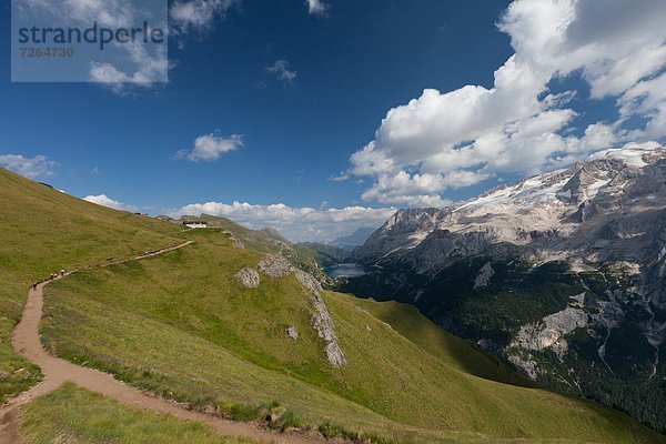 hoch  oben  Europa  wandern  Richtung  Dolomiten  2  Italien