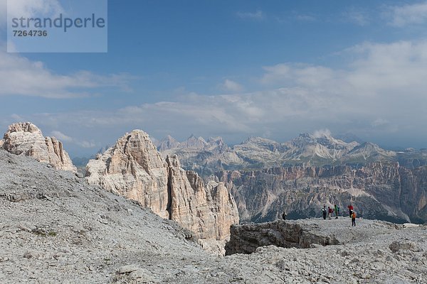 hoch  oben  Europa  wandern  Richtung  Dolomiten  2  Italien