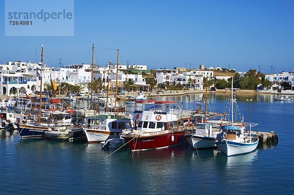 Hafen Europa Kykladen Griechenland Griechische Inseln Kastro Paros