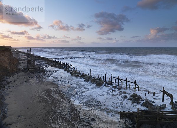 Europa  Großbritannien  Küste  Schwierigkeit  Erosion  Norfolk  England