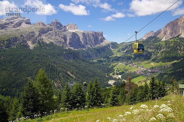 Europa Ansicht Seilbahn Italien