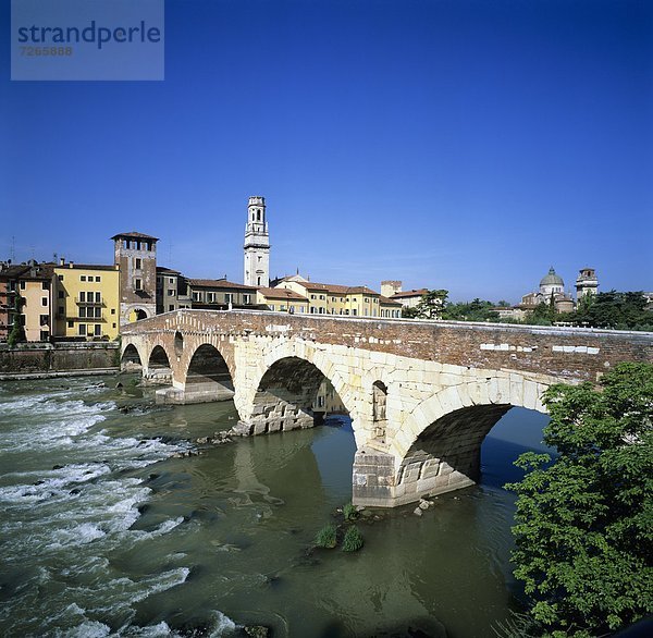 Europa  Fluss  UNESCO-Welterbe  Venetien  Italien  Verona