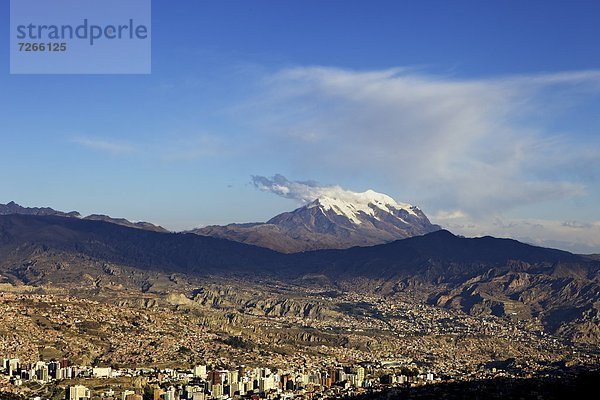 über Hintergrund Ansicht Berg Bolivien Südamerika