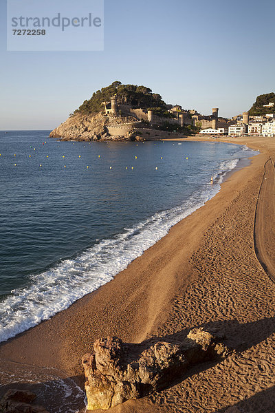 Europa Strand Ansicht Katalonien Costa Brava Spanien Tossa de Mar Villa