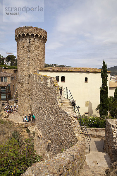 Stadtmauer Europa Geschichte Museum Hauptstadt Katalonien Costa Brava Spanien Tossa de Mar