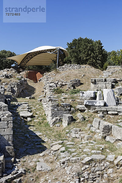 Überreste der Burgmauer von Troja  Troia  Truva  Canakkale  Marmara  Westtürkei  Türkei  Asien