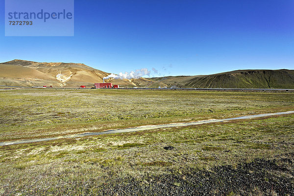 Krafla Geothermiekraftwerk  Myvatn  Island  Europa