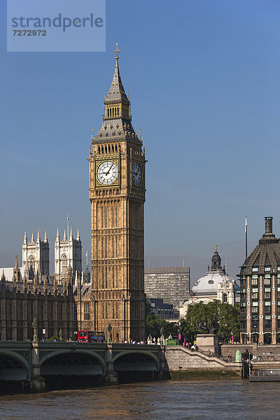 Big Ben Clock Tower  Palast von Westminster  Unesco Weltkulturerbe  London  England  Großbritannien  Europa