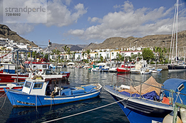 Fischereihafen Fischerhafen Boot angeln Gran Canaria Mogan Spanien
