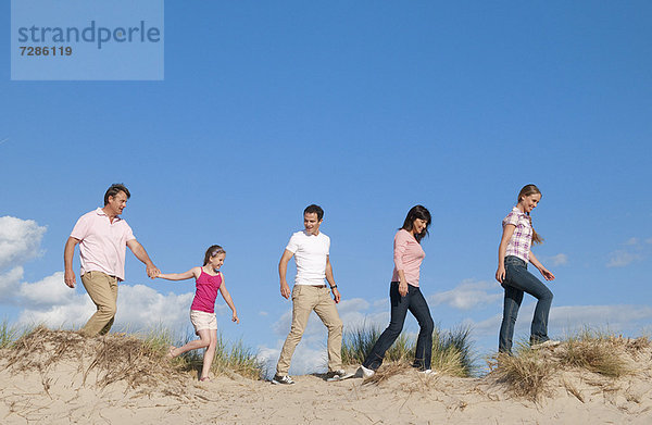 Familienwanderung auf der Sanddüne