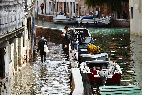 Hochwasser in Venedig  Italien