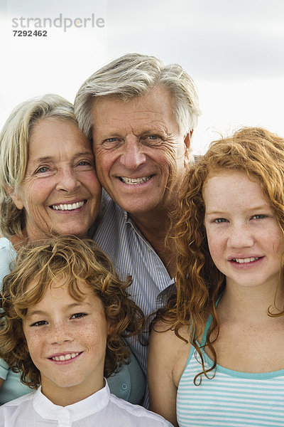 Spain  Portrait of grandparents and grandchildren  smiling
