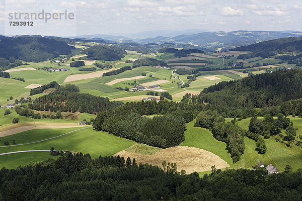 Österreich  Oberösterreich  Landschaftsansicht von Waxenberg