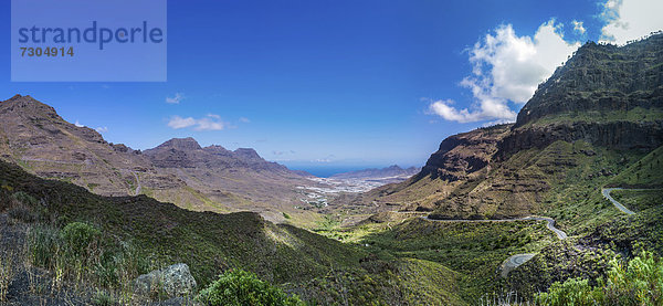 Küstenstraße bei La Aldea de San Nicol·s  Gran Canaria  Kanarische Inseln  Spanien  Europa  ÖffentlicherGrund