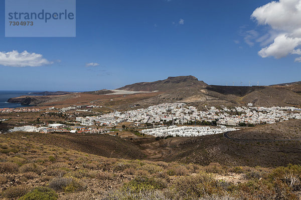 Die Ortschaft Agaete  Gran Canaria  Kanarische Inseln  Spanien  Europa  ÖffentlicherGrund