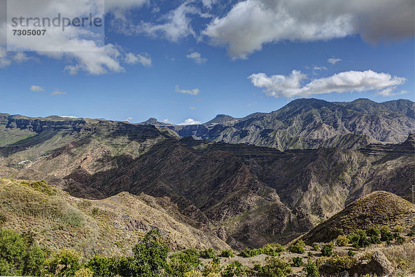 Die Berge Caldera de Tejeda  Region Artenara  Gran Canaria  Kanarische Inseln  Spanien  Europa  ÖffentlicherGrund