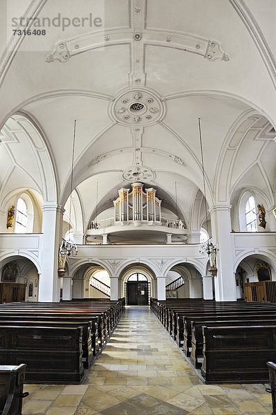 Orgel in der Pfarrkirche St. Jakob  Dachau  Bayern  Deutschland  Europa
