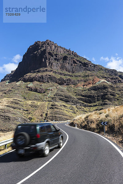 Los Azulejos  Felswand mit Eisenhydraten  Gran Canaria  Kanarische Inseln  Spanien  Europa  ÖffentlicherGrund