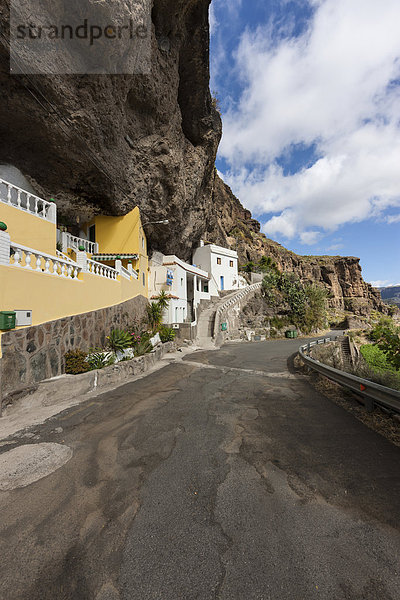 Europa Berg Gebäude Dorf bauen Kanaren Kanarische Inseln Gran Canaria Spanien