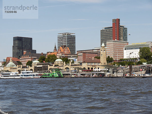 Panorama Europa Brücke Kai Ansicht landen Hamburg - Deutschland Deutschland