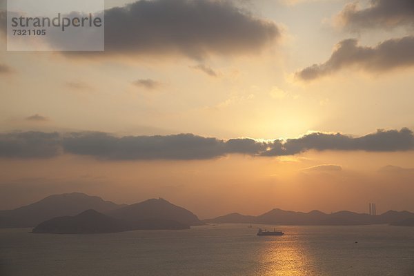 Sonnenuntergang  Hong Kong Island  Hong Kong  China
