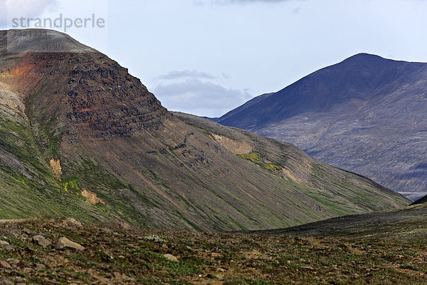 Gebirgige Landschaft  Nordisland  Island  Europa