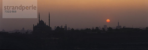Kairo  Hauptstadt  Skyline  Skylines  Sonnenuntergang  Großstadt  Ägypten