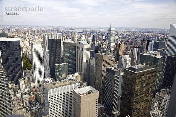 Einkaufszentrum  Amerika  aufspüren  Plattform  hoch  oben  Hochhaus  Ansicht  Verbindung  Manhattan  neu