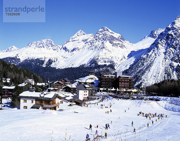 Europa Alpen Ansicht Arosa schweizerisch Schweiz