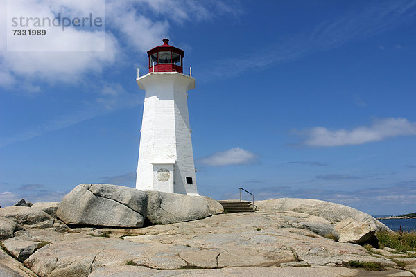 Leuchtturm  Peggy's Cove  Halifax  Atlantikküste  Maritime Provinzen  Nova Scotia  Neuschottland  Kanada