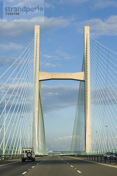 Second Severn Crossing-Brücke  Ail Groesfan Hafren  Richtung Osten von Wales nach England  Großbritannien  Europa