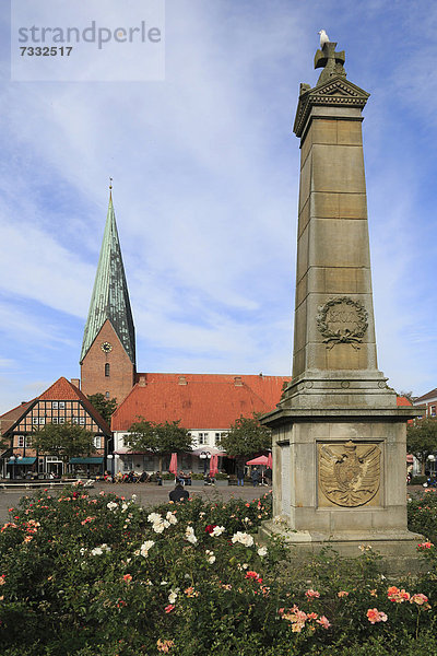 Marktplatz mit St. Michaelis Kirche  Eutin  Holsteinische Schweiz  Schleswig-Holstein  Deutschland  Europa