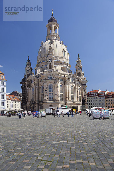 Frauenkirche auf dem Neumarkt  Dresden  Sachsen  Deutschland  Europa