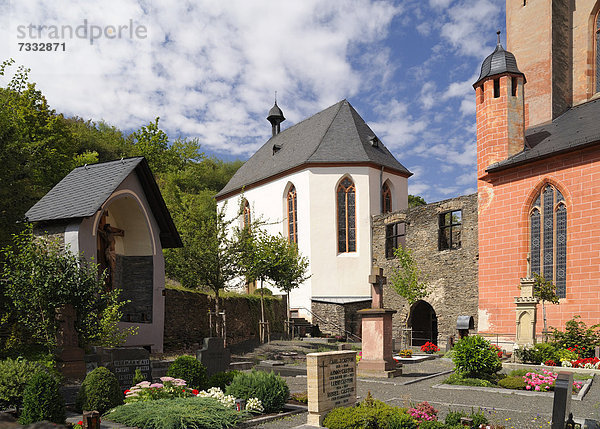 Katholische Liebfrauenkirche  Oberwesel  Rheinland-Pfalz  Unesco Weltkulturerbe Oberes Mittelrheintal  Deutschland  Europa