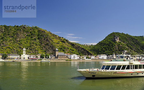 St. Goarshausen  Unesco Weltkulturerbe Oberes Mittelrheintal  Rheinland-Pfalz  Deutschland  Europa