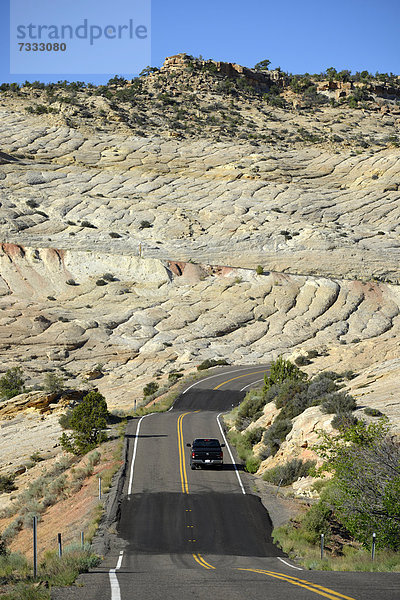 US Highway 12 durch Devil's Backbone  Grand Staircase-Escalante National Monument  GSENM  Utah  Südwesten  Vereinigte Staaten von Amerika  USA