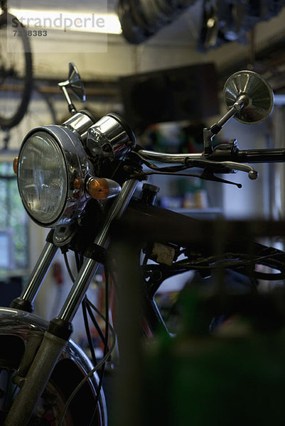 Motorrad in der Werkstatt
